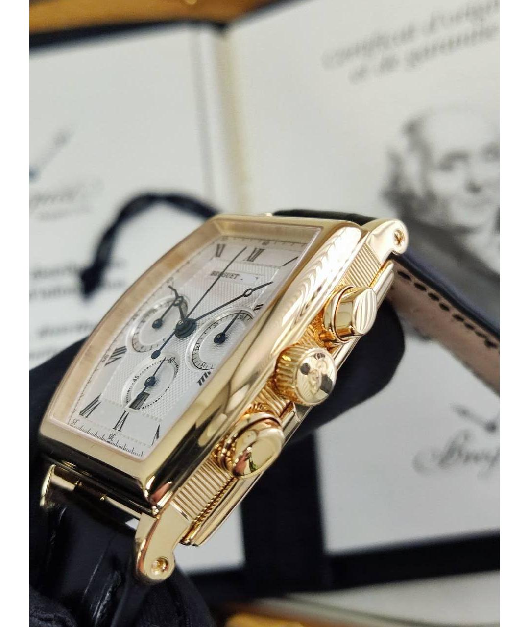 Breguet Черные часы из желтого золота, фото 4