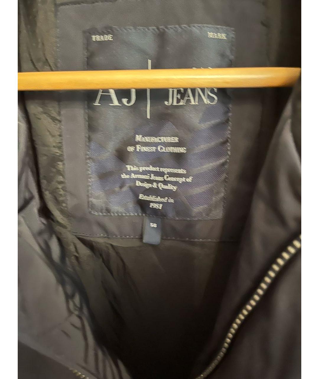 ARMANI JEANS Черная полиэстеровая куртка, фото 3