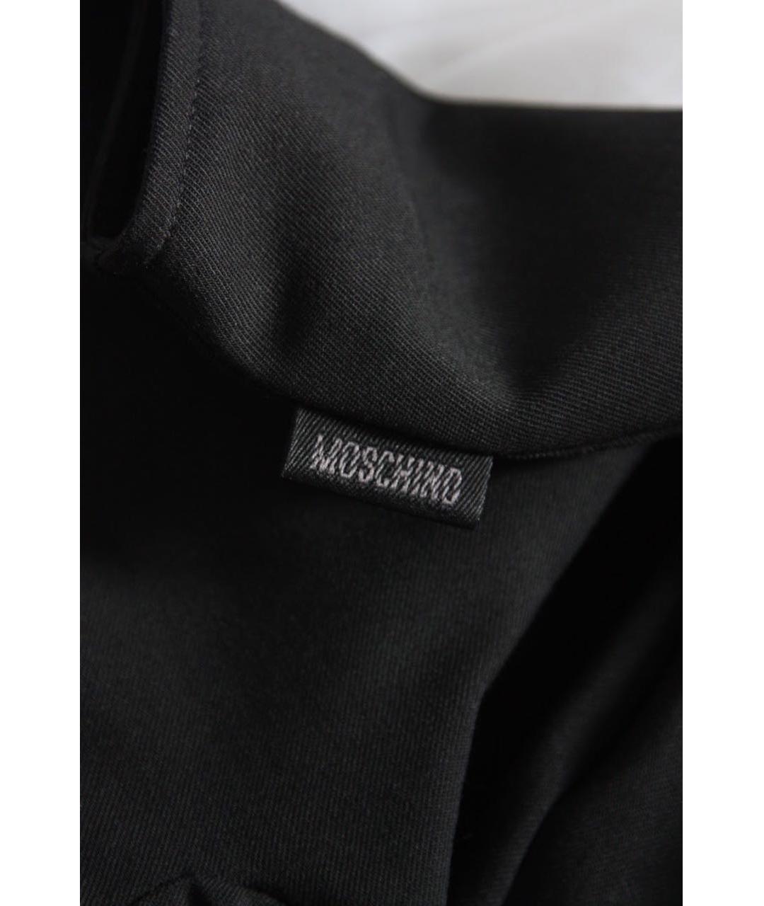 MOSCHINO Черная шерстяная юбка мини, фото 4