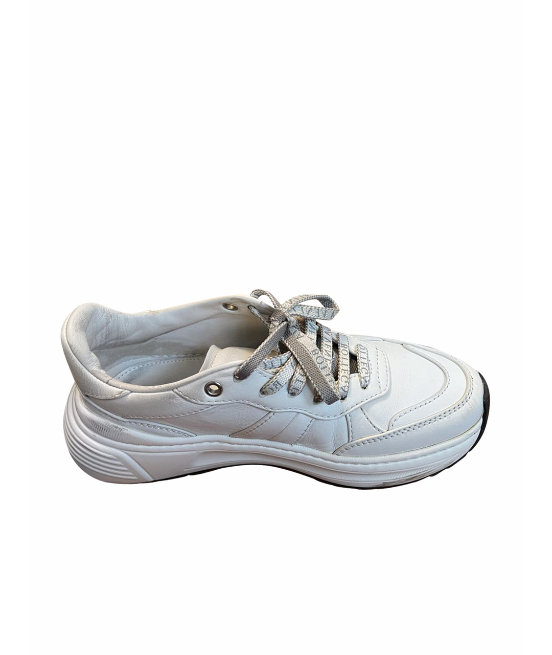BOTTEGA VENETA Белые кроссовки из лакированной кожи, фото 1