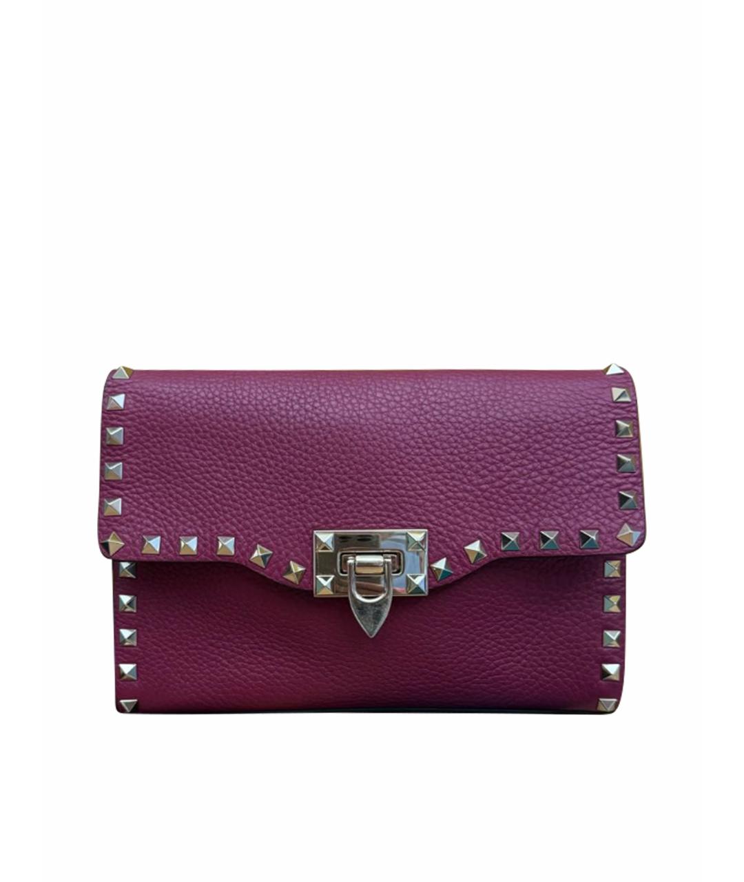 VALENTINO Фиолетовая кожаная сумка через плечо, фото 1