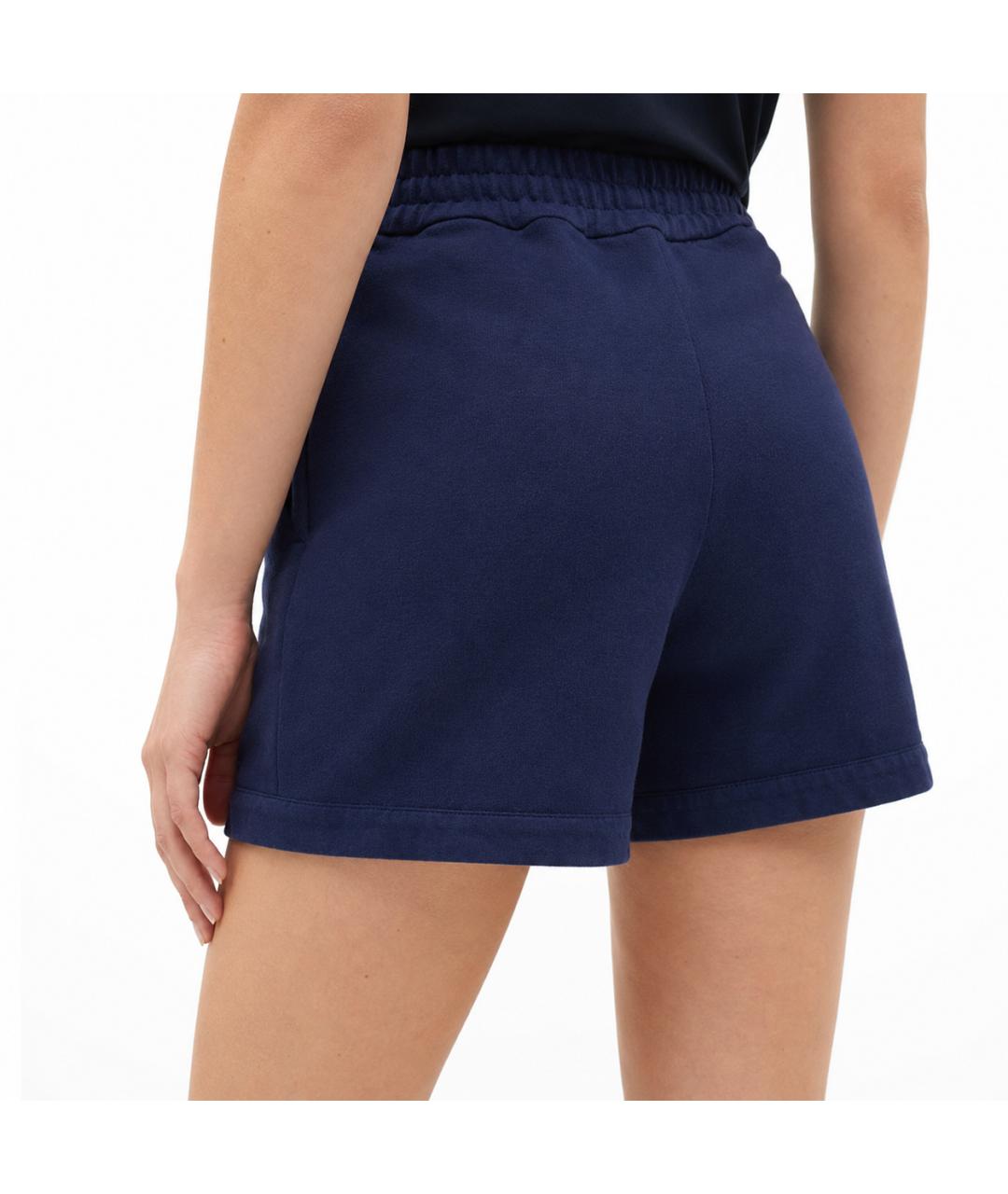 JIL SANDER Синие хлопковые шорты, фото 4
