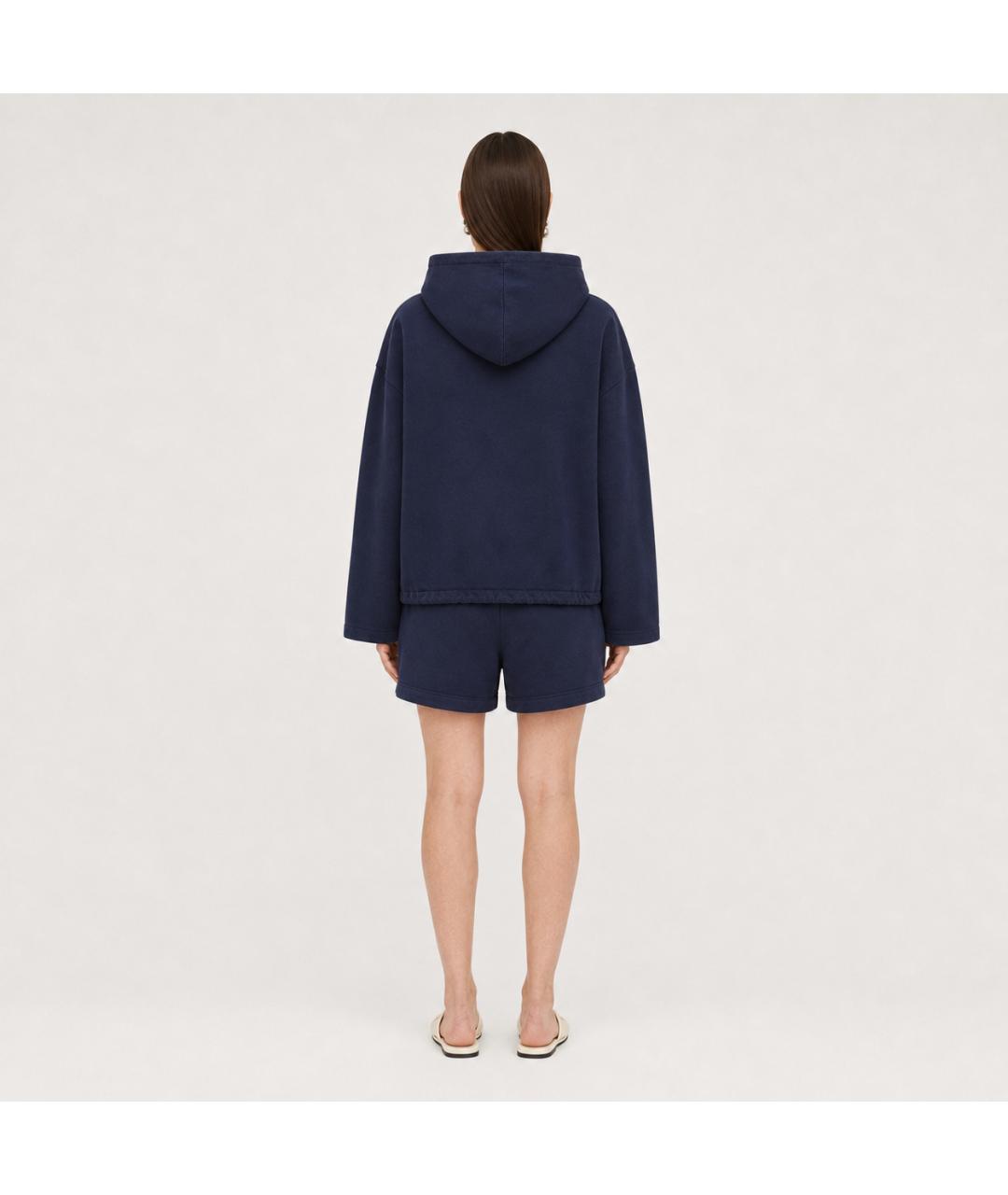 JIL SANDER Синие хлопковые шорты, фото 6