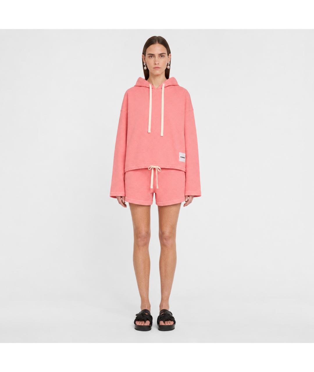 JIL SANDER Розовые хлопковые шорты, фото 3