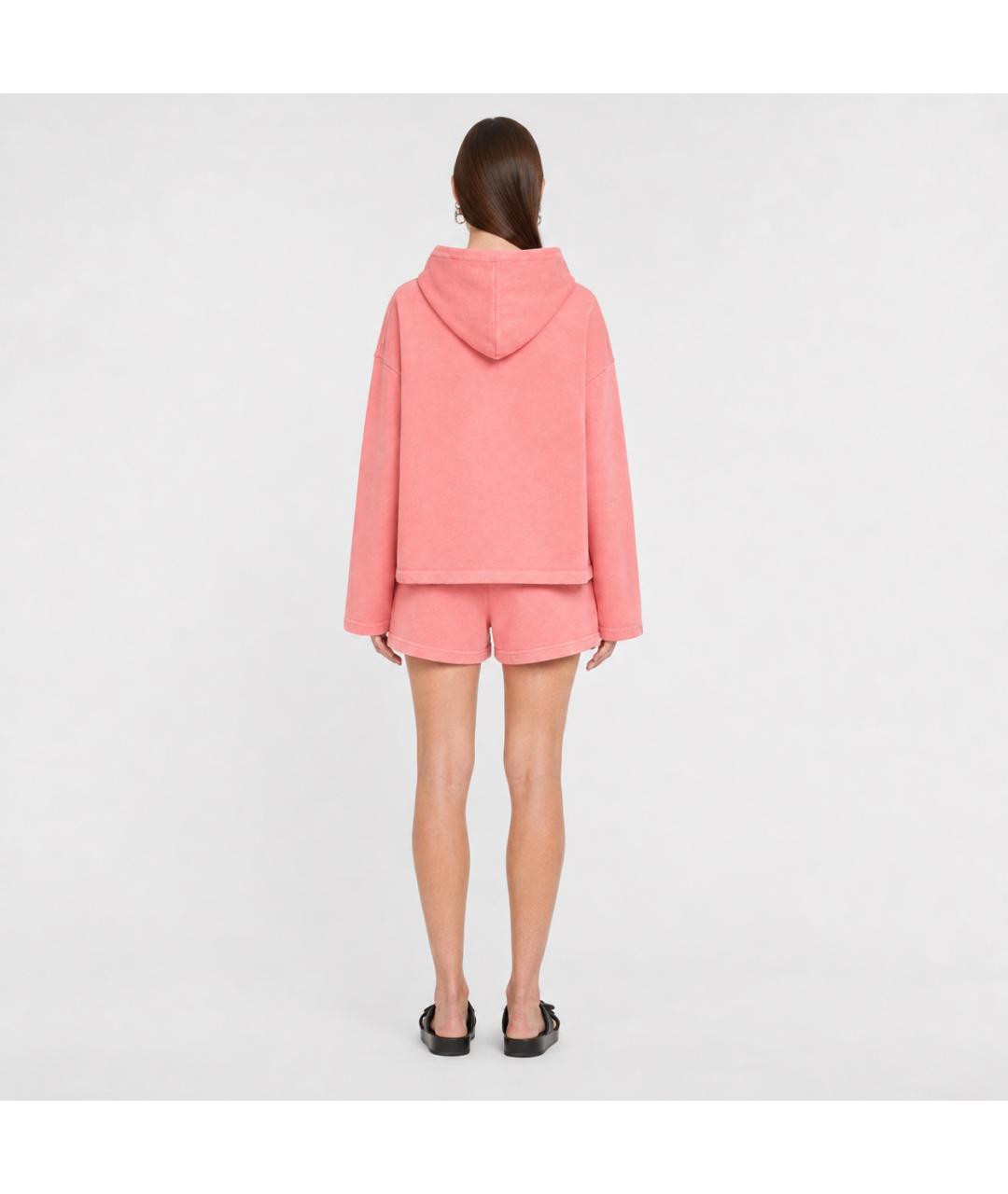 JIL SANDER Розовые хлопковые шорты, фото 4