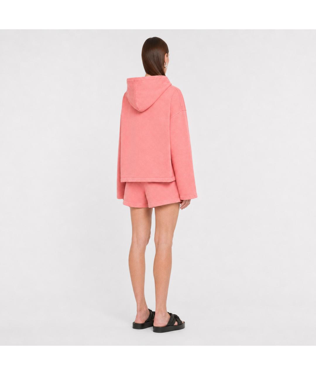 JIL SANDER Розовые хлопковые шорты, фото 7