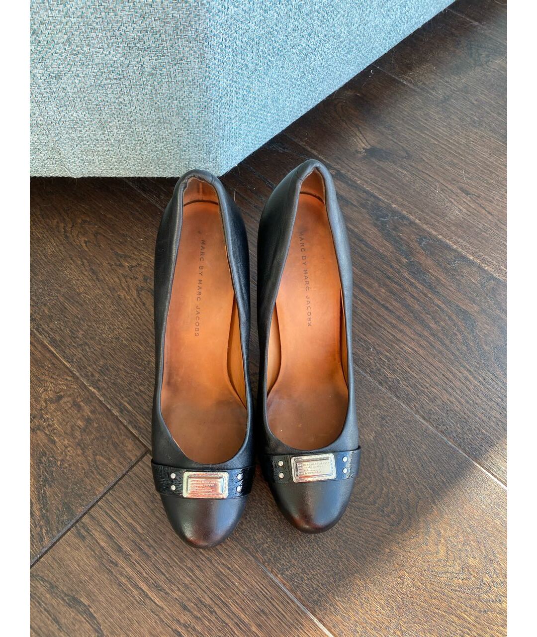 MARC BY MARC JACOBS Черные кожаные туфли, фото 2