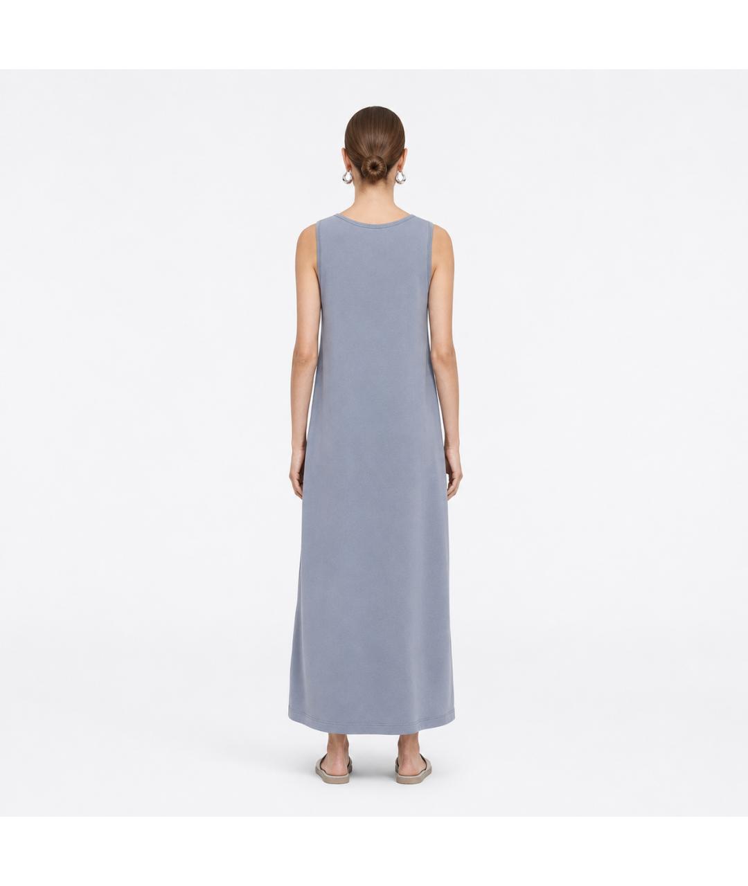 JIL SANDER Голубой хлопковый сарафан, фото 6