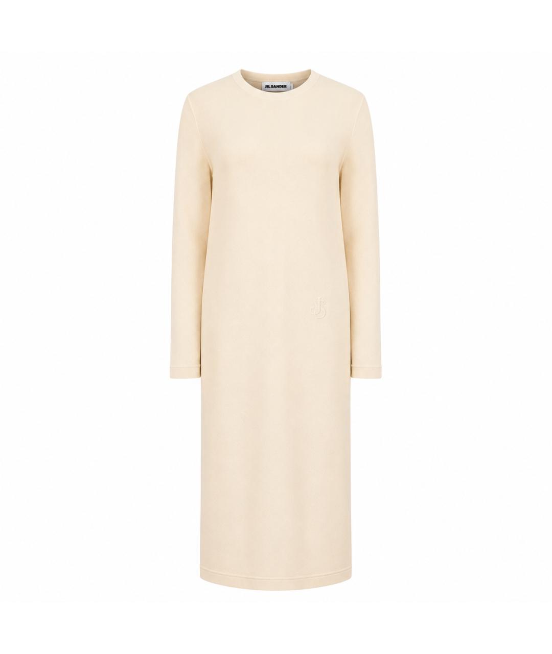 JIL SANDER Бежевое хлопковое платье, фото 1