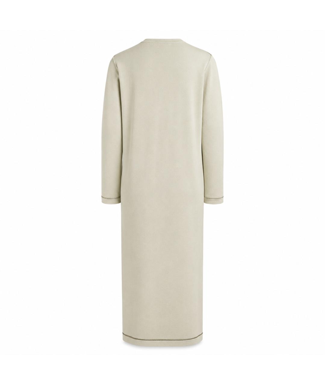JIL SANDER Серое хлопковое платье, фото 3