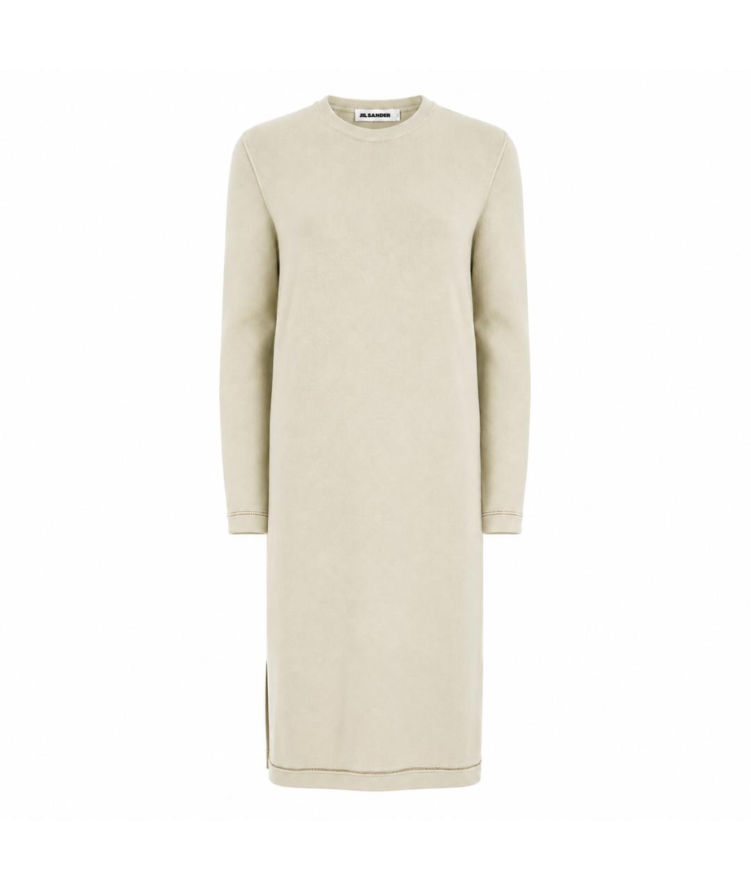 JIL SANDER Серое хлопковое платье, фото 1