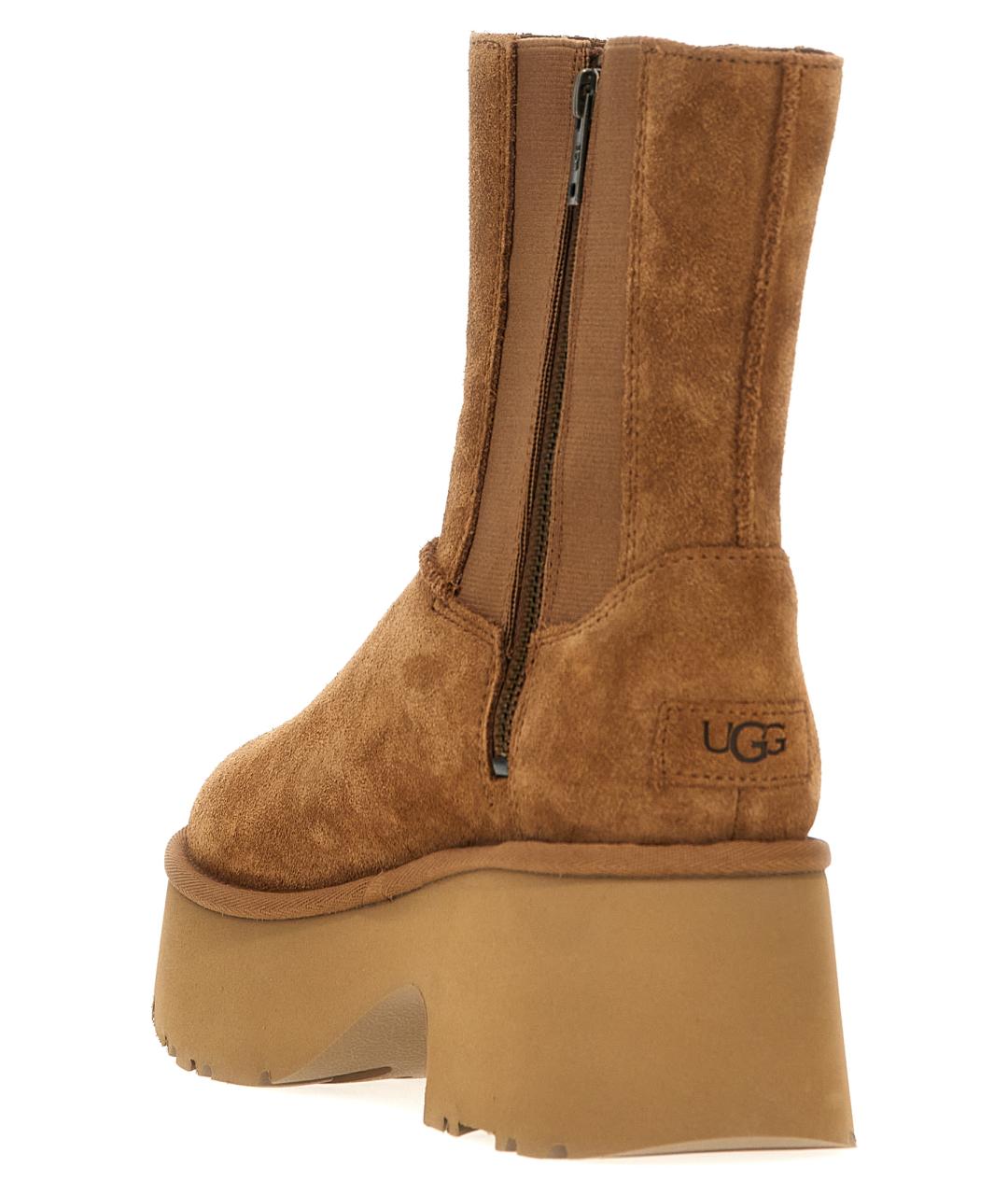 UGG AUSTRALIA Коричневые кожаные ботинки, фото 3