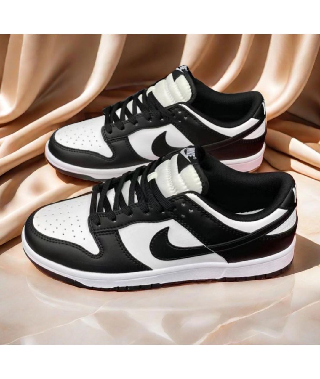 NIKE Черные кожаные низкие кроссовки / кеды, фото 2