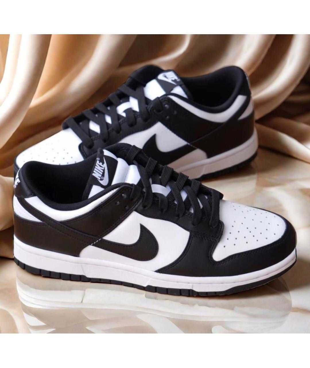 NIKE Черные кожаные низкие кроссовки / кеды, фото 3