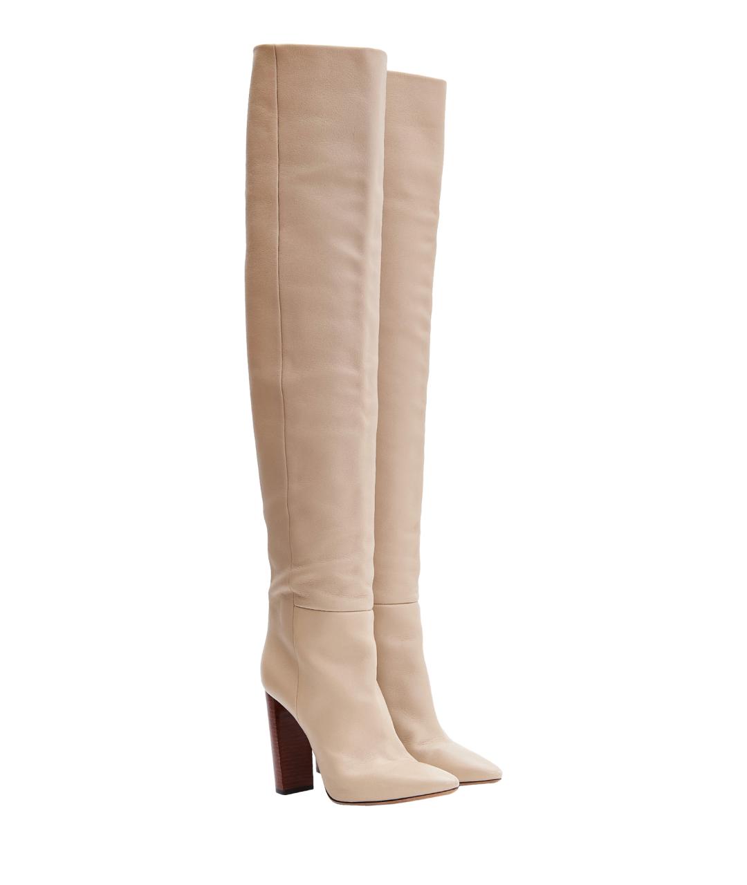 SAINT LAURENT Черные кожаные сапоги, фото 2