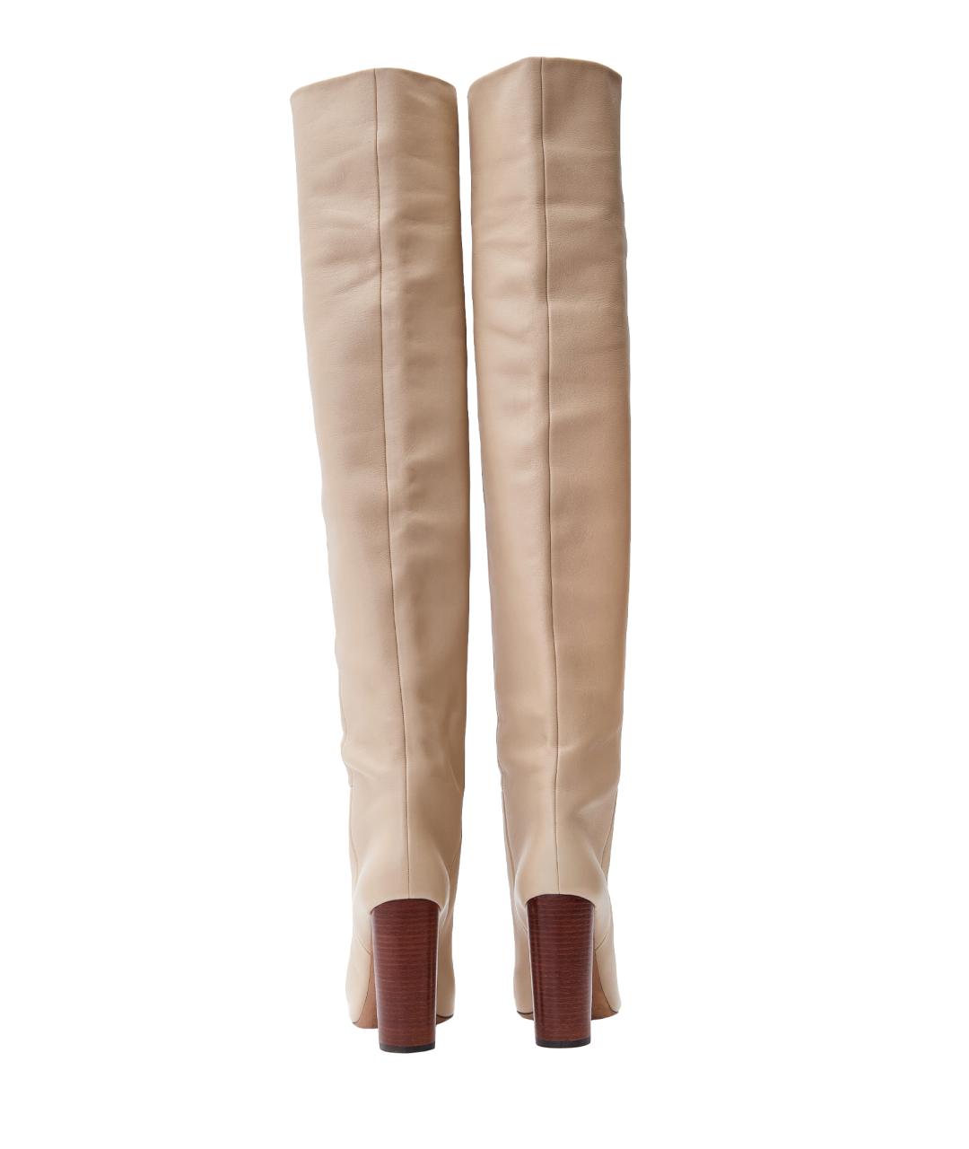 SAINT LAURENT Черные кожаные сапоги, фото 6