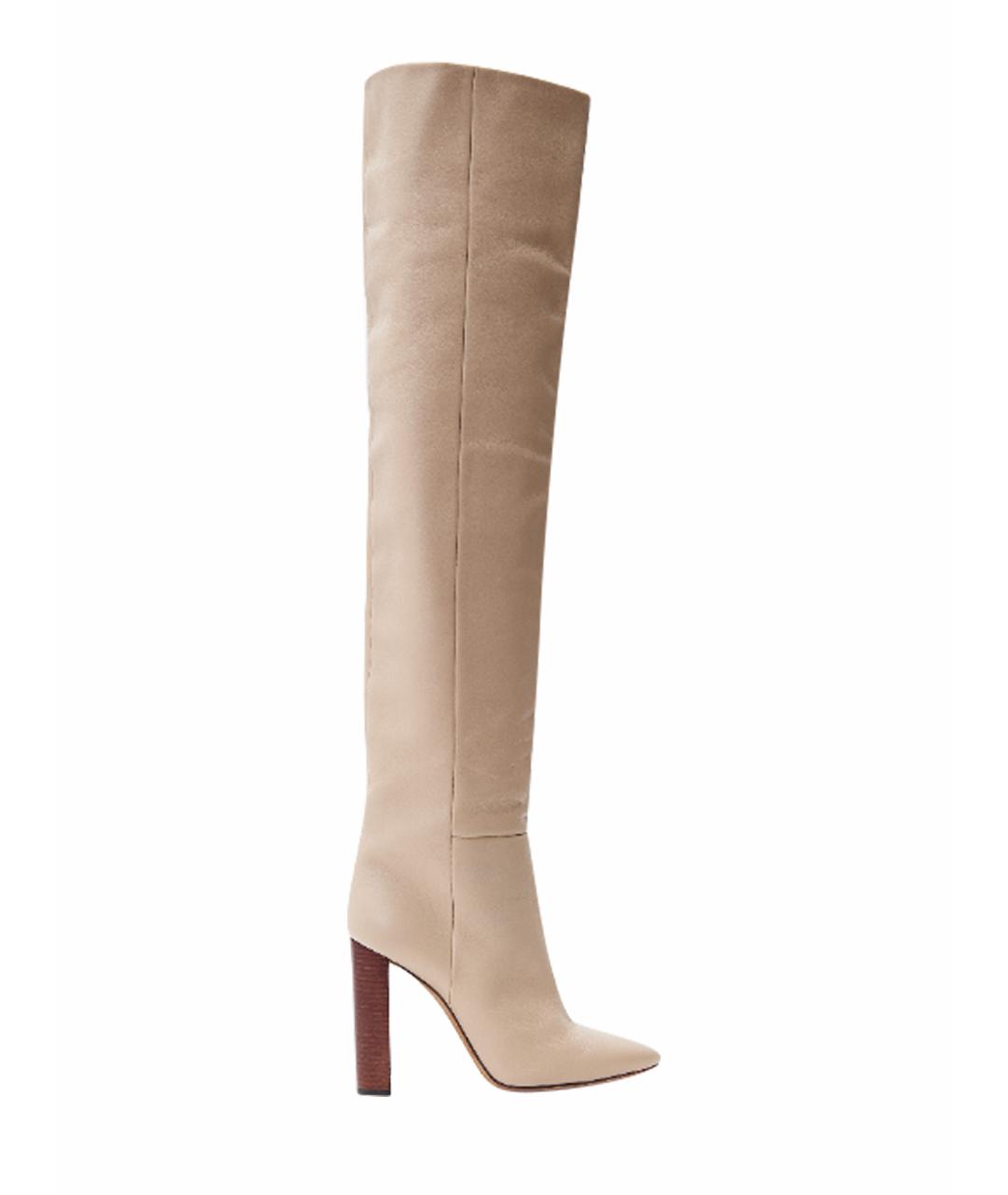SAINT LAURENT Черные кожаные сапоги, фото 1