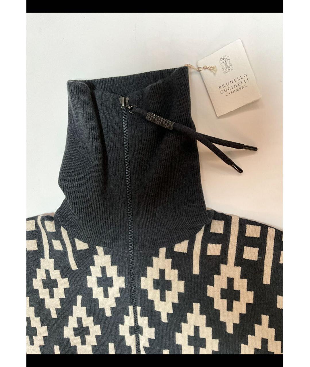 BRUNELLO CUCINELLI Серый шерстяной джемпер / свитер, фото 4