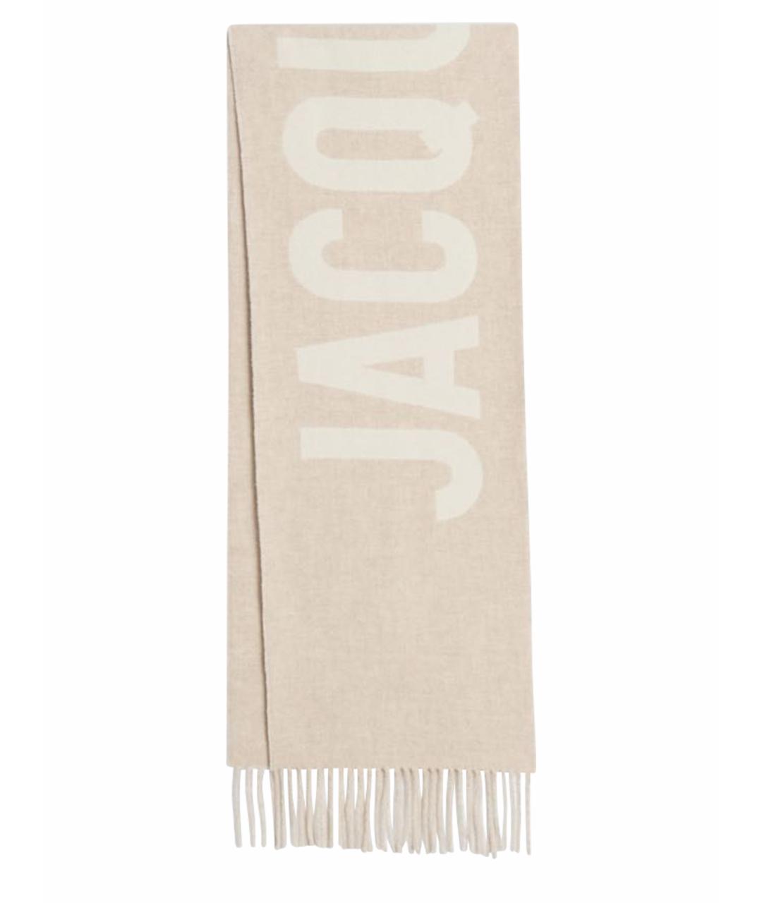 JACQUEMUS Бежевый шерстяной шарф, фото 1