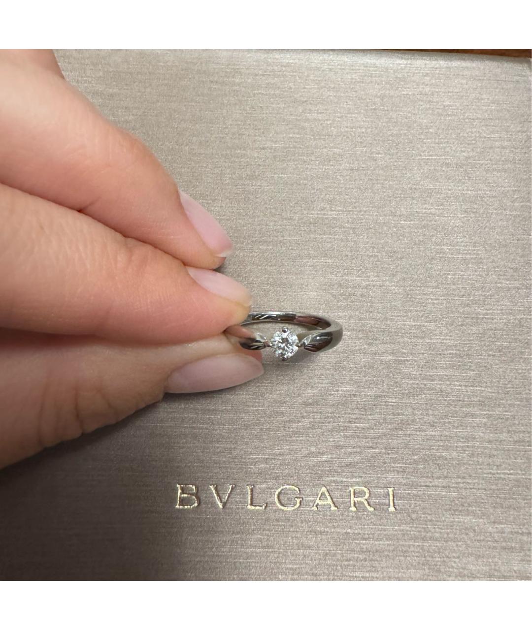 BVLGARI Белое кольцо из белого золота, фото 7