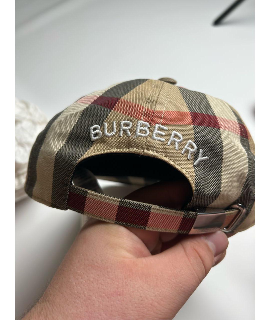 BURBERRY Бежевая хлопковая кепка/бейсболка, фото 4