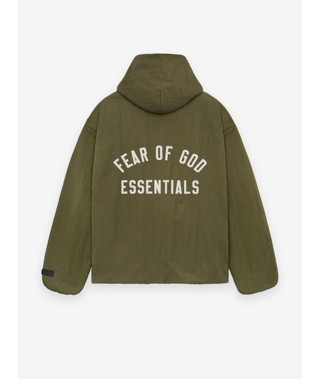 FEAR OF GOD ESSENTIALS Хаки полиэстеровая куртка, фото 2