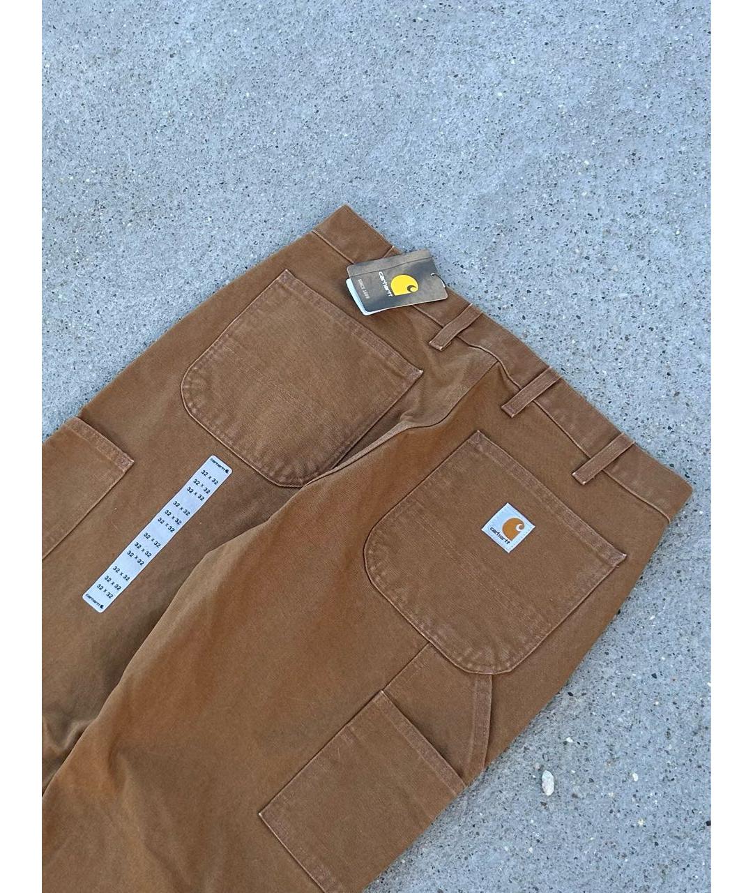 CARHARTT Горчичные хлопковые прямые джинсы, фото 4