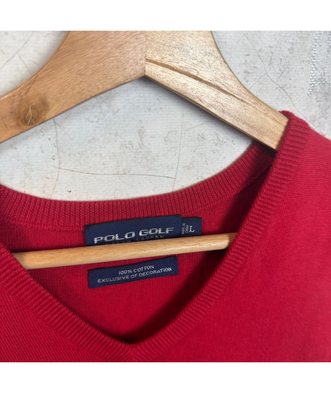 POLO RALPH LAUREN Красная хлопковая жилетка, фото 3