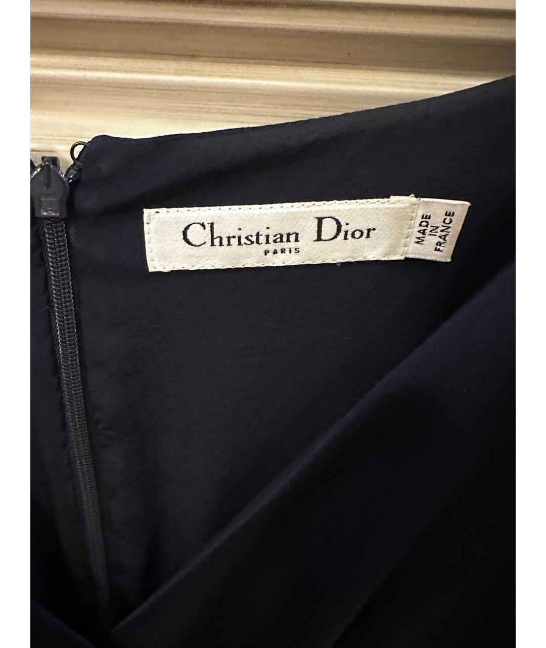 CHRISTIAN DIOR Темно-синее коктейльное платье, фото 2