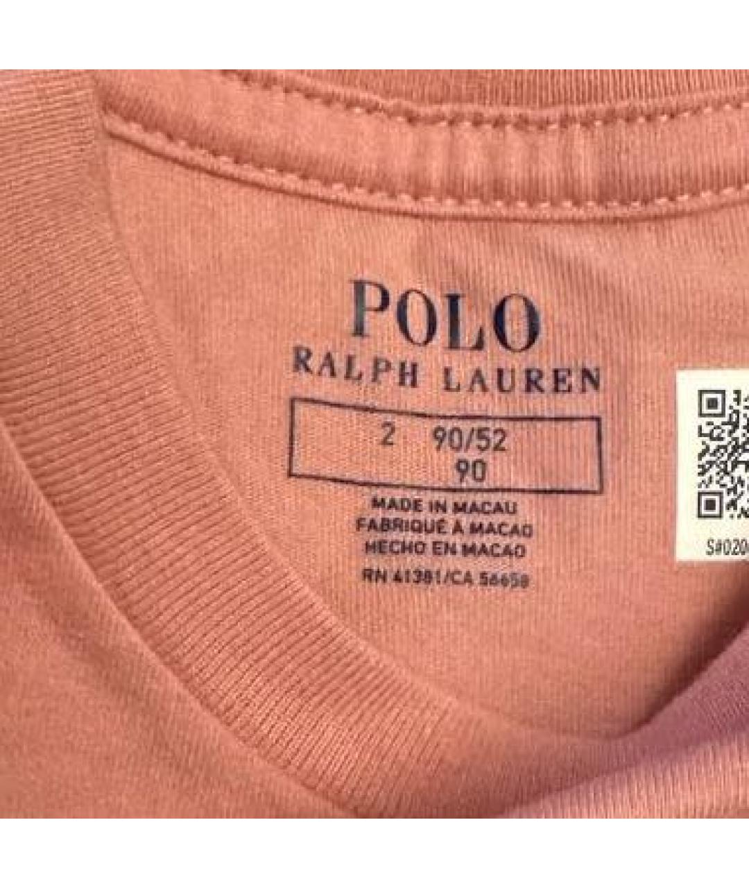 POLO RALPH LAUREN Розовый хлопковый футболка / топ, фото 5