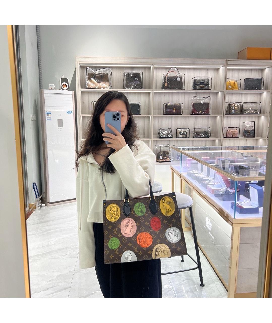 LOUIS VUITTON Коричневая сумка тоут, фото 8