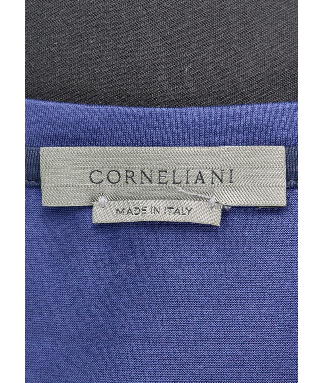 CORNELIANI Синяя хлопковая футболка, фото 3