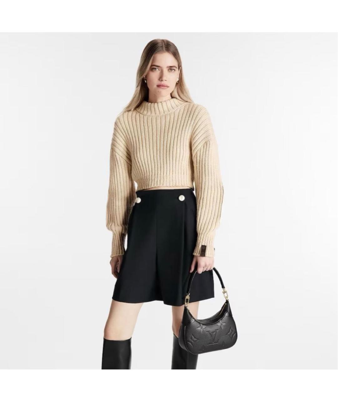 LOUIS VUITTON Черная кожаная сумка с короткими ручками, фото 6