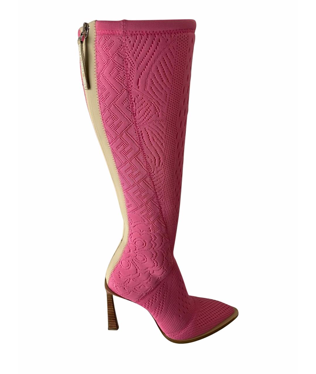 FENDI Розовые сапоги, фото 1