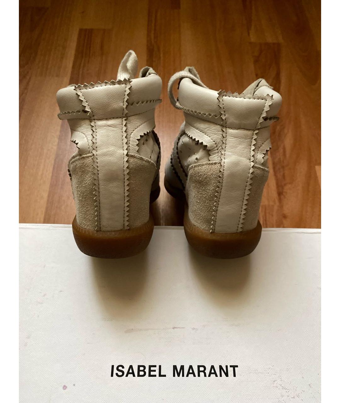 ISABEL MARANT Белые замшевые кеды, фото 4