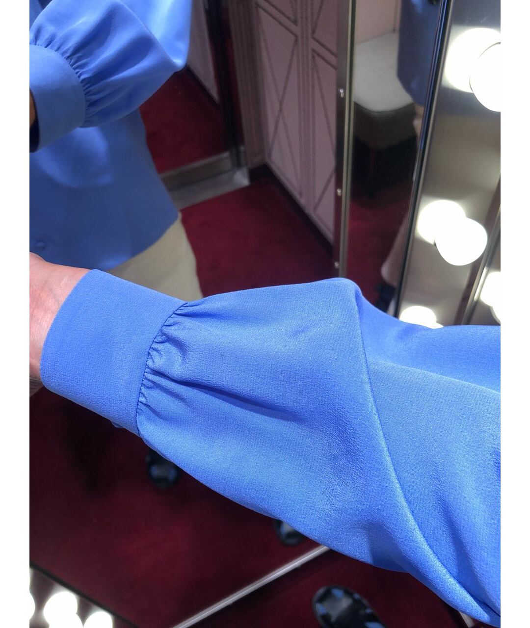 GUCCI Голубая шелковая блузы, фото 6