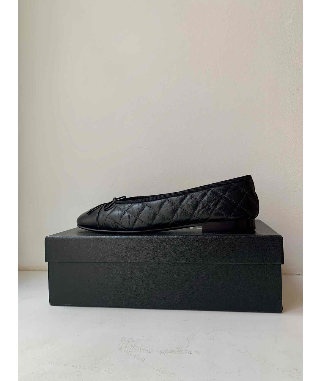 CHANEL PRE-OWNED Черные кожаные балетки, фото 5
