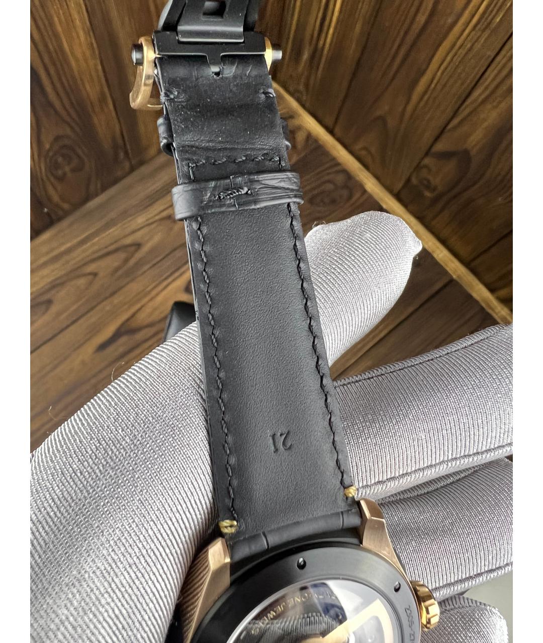 Ulysse Nardin Черные часы из розового золота, фото 8