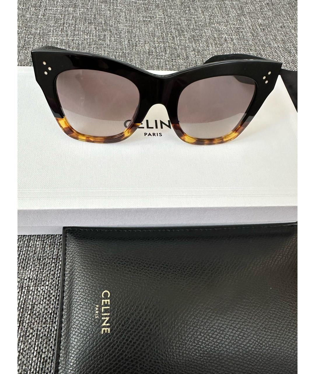 CELINE Черные пластиковые солнцезащитные очки, фото 4