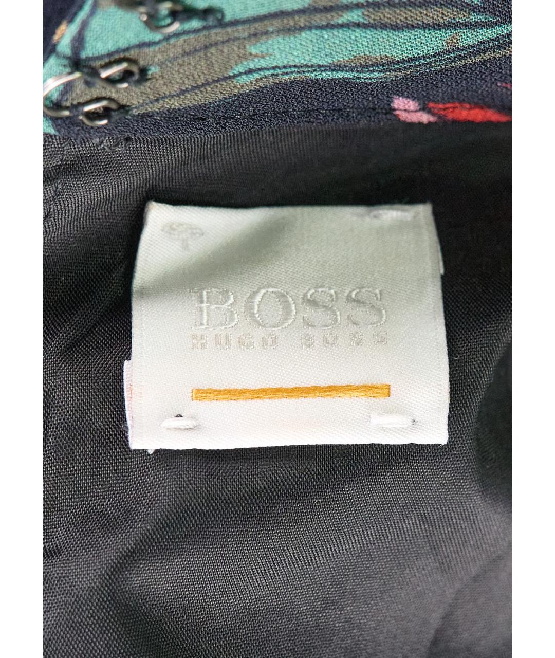 HUGO BOSS Черное вискозное повседневное платье, фото 3