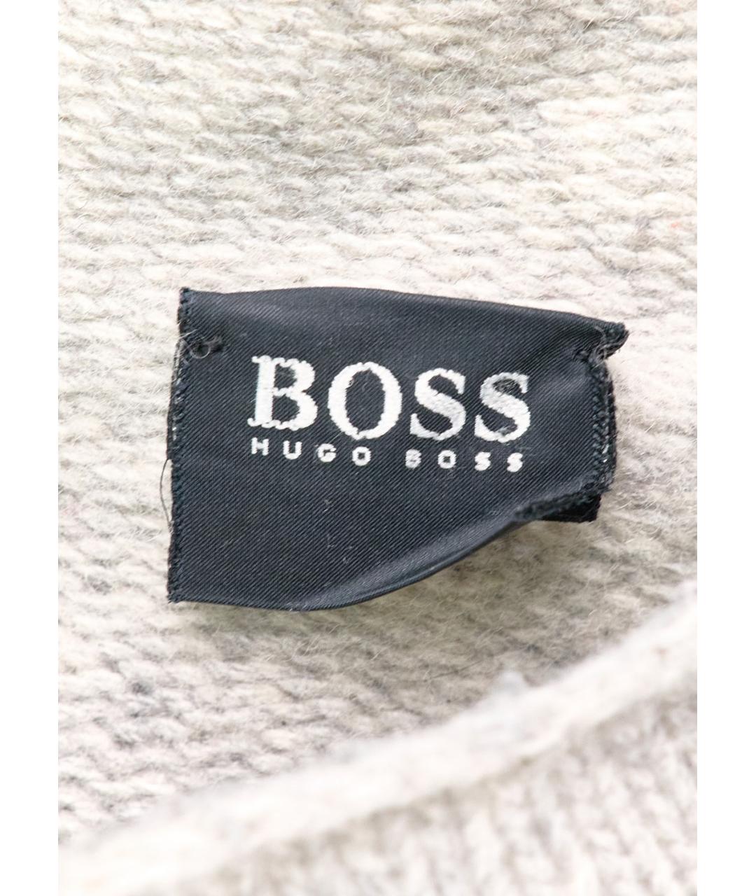 HUGO BOSS Серый шерстяной джемпер / свитер, фото 3