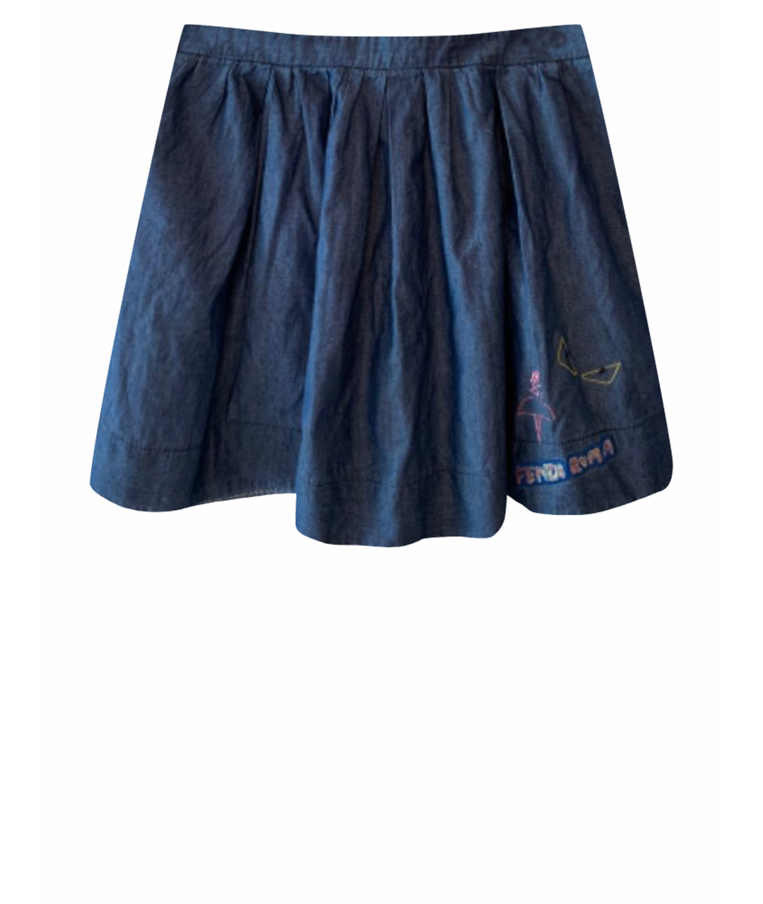FENDI Синяя хлопковая юбка, фото 1