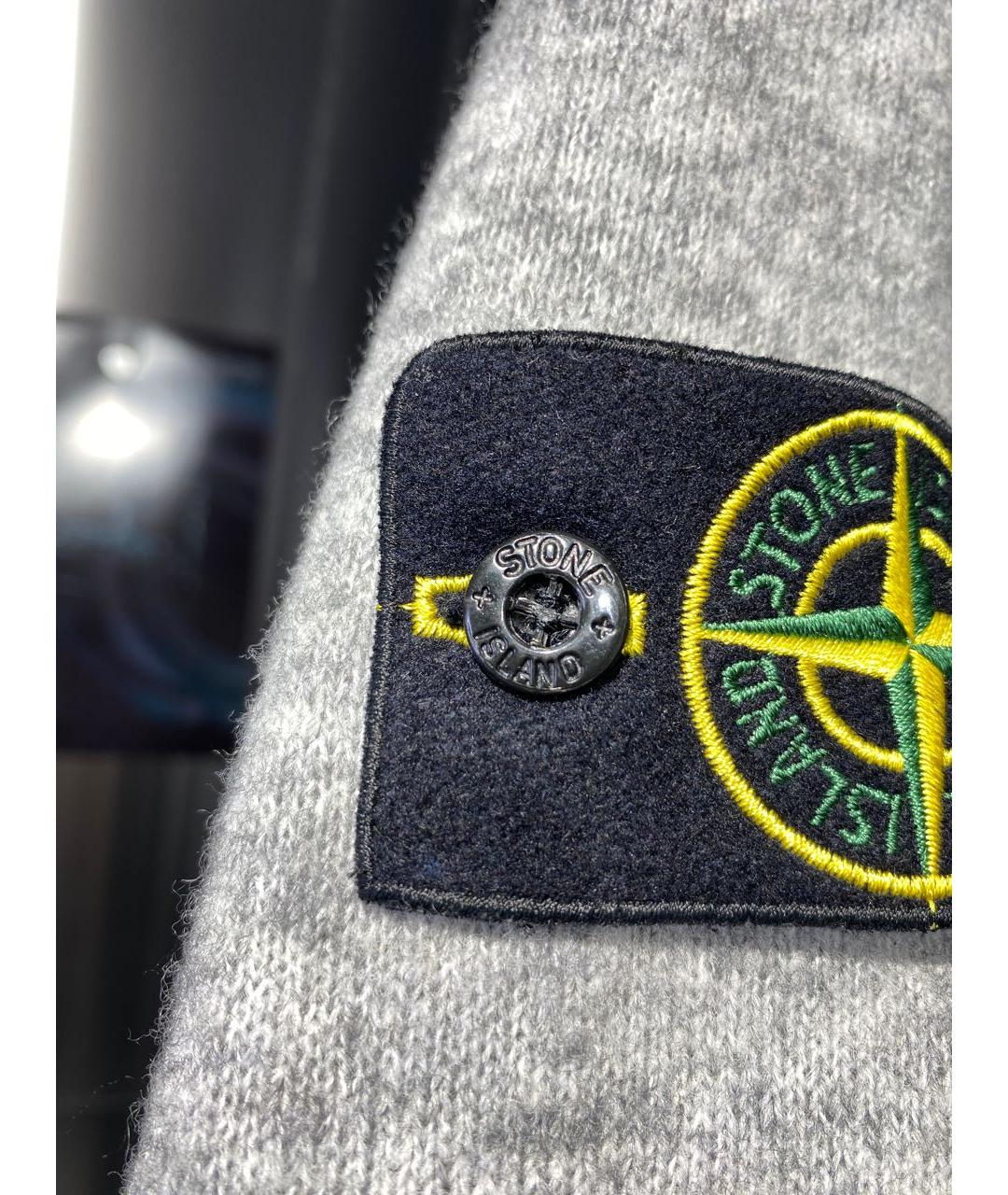 STONE ISLAND Серый шерстяной джемпер / свитер, фото 7