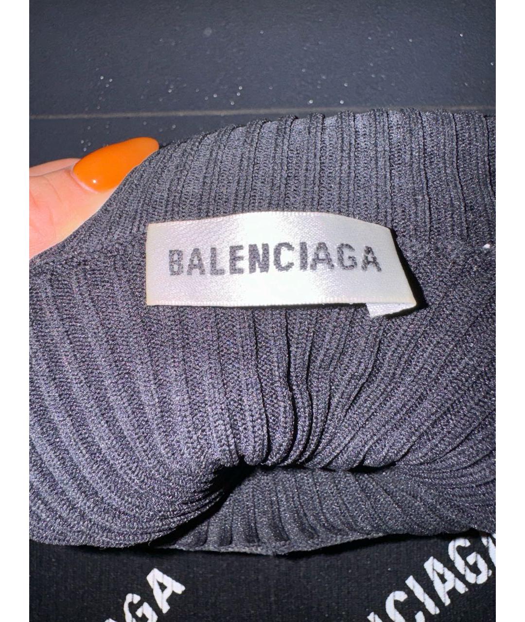 BALENCIAGA Черный полиамидовый джемпер / свитер, фото 4