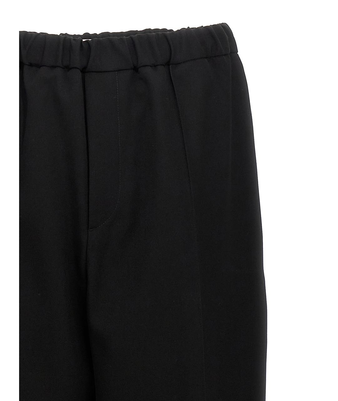 JIL SANDER Черные шерстяные повседневные брюки, фото 3