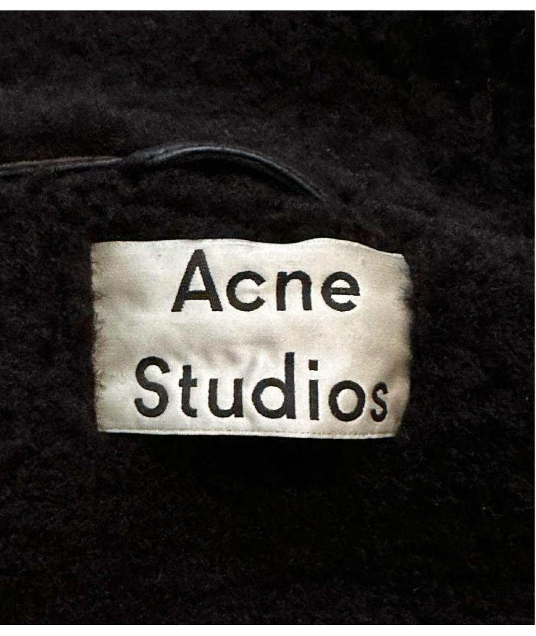 ACNE STUDIOS Черная меховая дубленка, фото 3