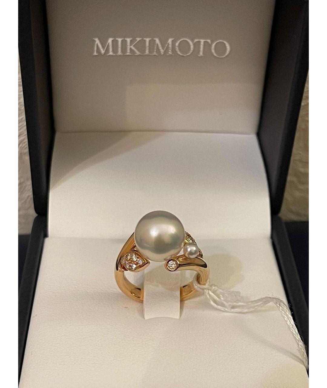 Mikimoto Белое кольцо из розового золота, фото 5