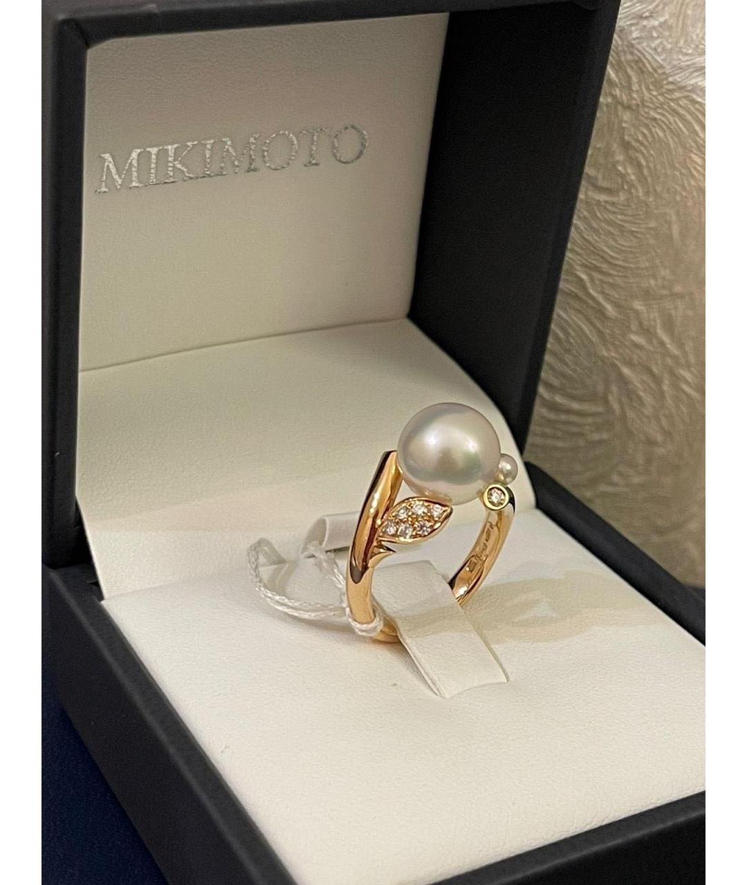 Mikimoto Белое кольцо из розового золота, фото 3