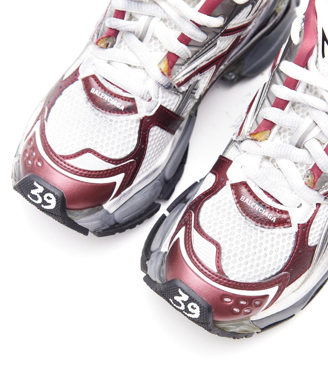 BALENCIAGA Бордовые текстильные кроссовки, фото 5