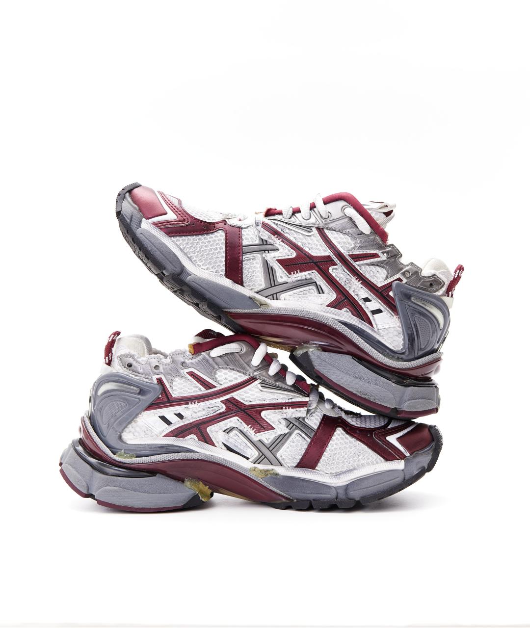 BALENCIAGA Бордовые текстильные кроссовки, фото 8